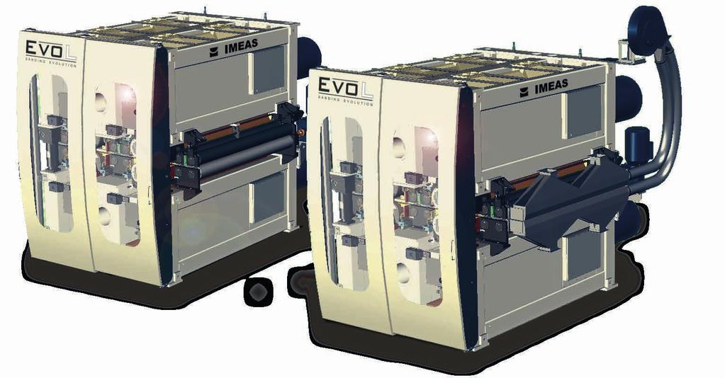 Novità & Miglioramenti - Controllo vibrazioni attivo Nuovo - Interfaccia grafica HMI Nuovo - Tensionamento delle cinghie Nuovo - Bloccaggio trave Le levigatrici EvoL sono il risultato di un ampio