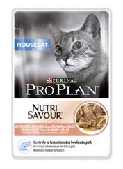 La gamma di alimenti umidi PRO PLAN NUTRI SAVOUR TM propone 6 ricette in salsa che assicurano la nutrizione di cui ogni gatto ha bisogno con un gusto che lo conquisterà.