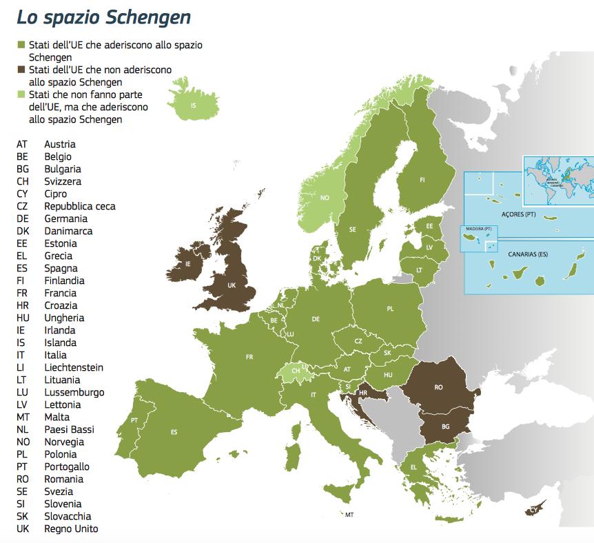 Un Europa senza frontiere: lo Spazio Schenghen Tutto ebbe inizio nel 1985, con la decisione di cinque Stati dell Unione europea (UE) di abolire i controlli alle frontiere interne: