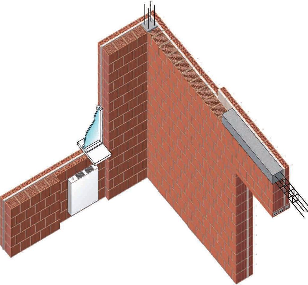 AMPONAMENTO Esempio di muro realizzato con Norma TRIS tamponamento con isolante battentato EPS 6 cm.