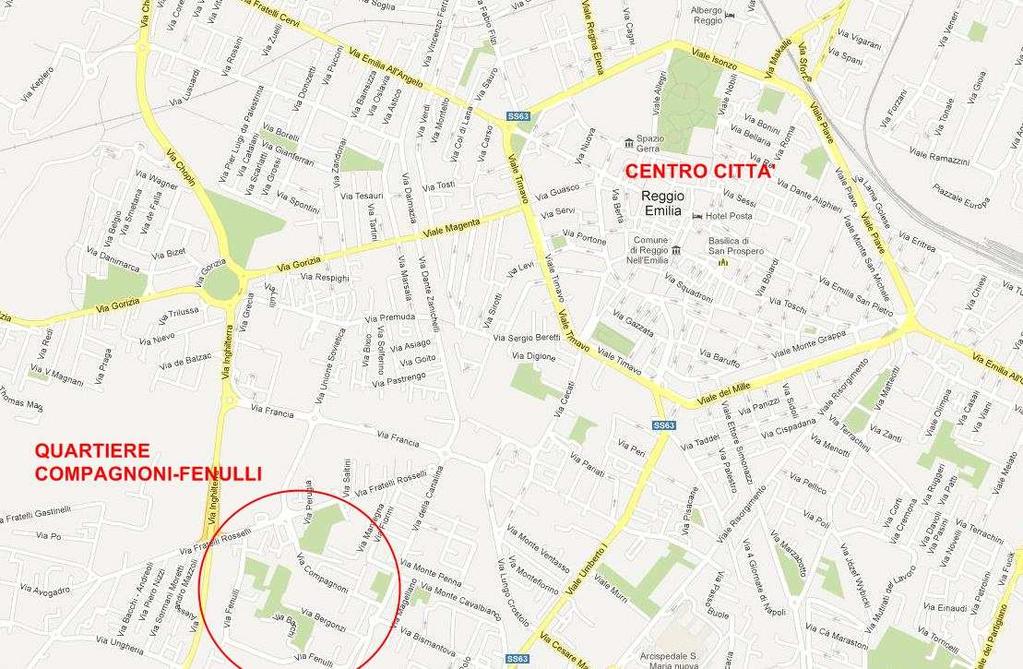 PREMESSA 1 PREMESSA Mappa stradale con individuazione quartiere Mappa satellitare con individuazione quartiere Il