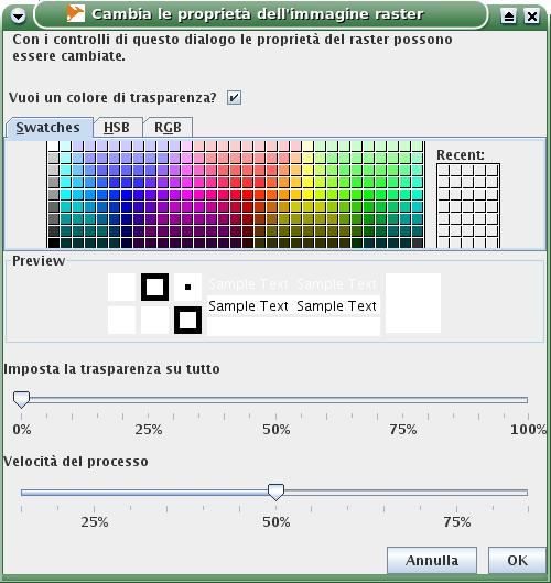 click tasto dx sul nome Impostare la