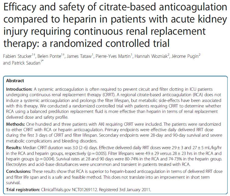 Citrato + CRRT 8 Risultati: > dose dialitica raggiunta > durata del filtro sistema più sicuro e flessibile