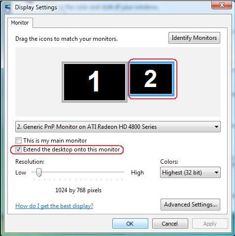 (iii)per Windows 8 (i)per Windows Vista Estendi schermi: Si consiglia di utilizzare questa opzione quando si collega un monitor esterno ad un notebook e ciascun monitor può visualizzare schermi