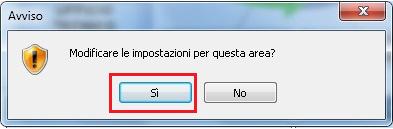 firma elettronica: Chiedi conferma Scarica controlli ActiveX senza firma elettronica: Chiedi conferma Premere OK.