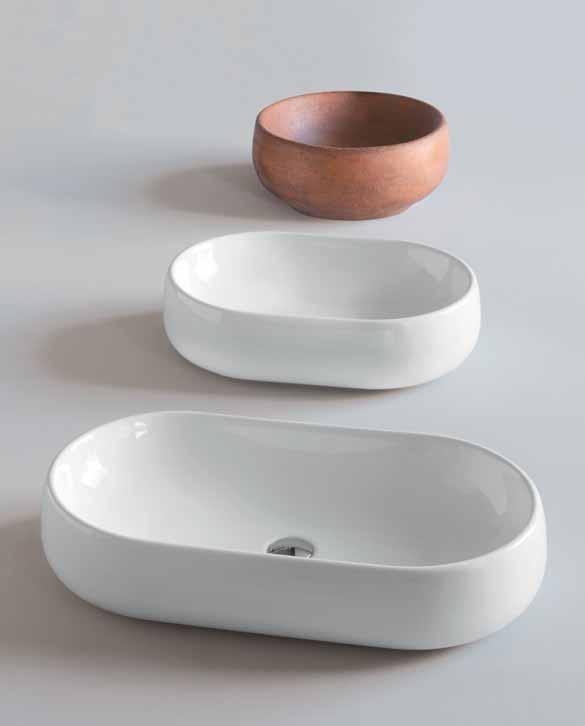 01. 02. 03. 01.lavabo ø40,5 da appoggio GRA AP4 in terracotta naturale o smaltato in 8 varianti di colore.