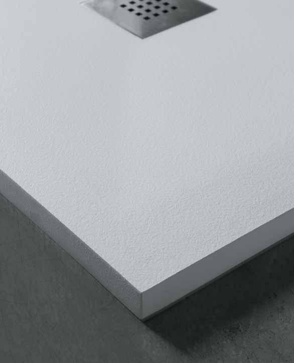 solution design: OFFICINA AZZURRA photographer: Studio 21 piatto doccia SOLUTION in mineral marmo personalizzabile nelle forme, misure e colori.