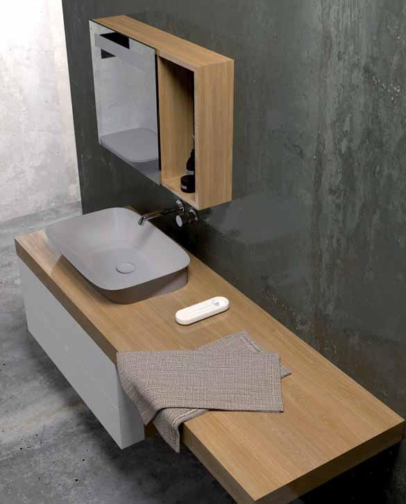 PRU 70/IN cm 70x40 over counter/inset washbasin. lavabo appoggio/incasso cm 50x40 COLORS1250 Cenere PRU 50 CE/IN.