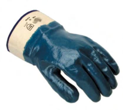 F323 NBR INTERAMENTE RIVESTITO DPI di 2a categoria. Guanto leggero in maglia di cotone e poliammide, fresco e traspirante. Rivestito sul palmo e punta delle dita in lattice blu increspato.