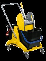 mm 360 mm 600 mm 820 mm 360 mm 440 mm Secchio doppiavasca con strizzatore 30 lt Double bucket mop trolley with wringer 30 lt 705002 Secchio monovasca con strizzatore 25 lt