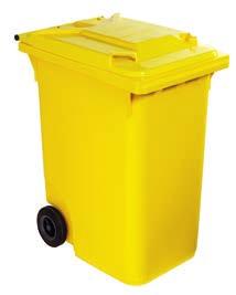 Contenitori 2 ruote Waste containers (2 wheels) Contivia 2 Contenitori in plastica 2 ruote Polietilene ad alta densità (HDPE) con protezione anti UV Prodotto senza l utilizzo di materiale rigenerato