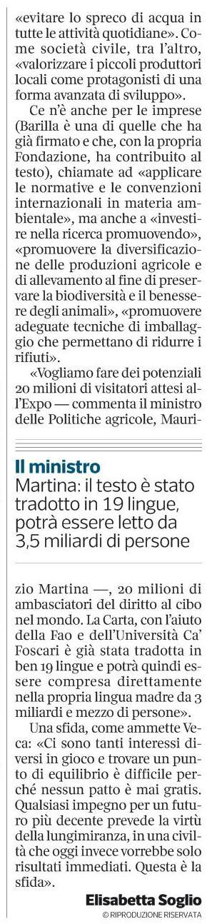 28/04/2015 Corriere della Sera Pag.
