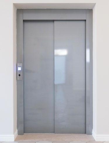 Esempio di porta automatica in acciaio inox Standard Panoramica Porte di piano e cabina