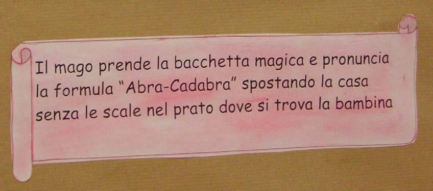 Il leone Casimiro si offre di portare Poldina fino in cima alle scale, facendola montare sulla sua groppa