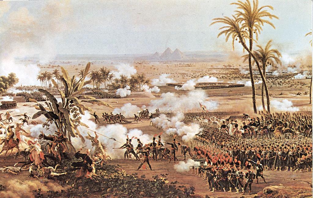 LA CAMPAGNA D EGITTO (1797-1798) 1798 affronta l ammiraglio inglese Nelson e l Inghilterra in Egitto affrontando i turchi che in quel momento possiedono l