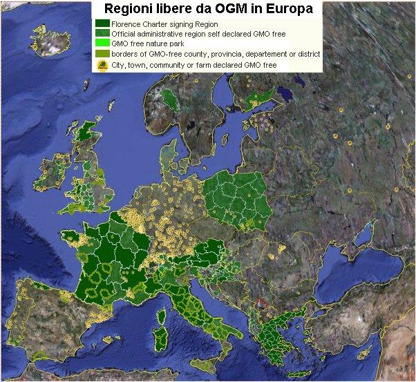 Aree libere da OGM in Europa