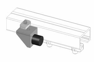 Ruote indipendenti e foro passante per vite M Trolley with front insertion system into profile