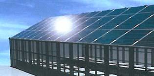 Serra fotovoltaica monofalda REN9002-6400 Classe A30 Serra fotovoltaica monofalda Dimensioni modulo in pianta: 6,40m x 4,00m Larghezza: 6,40m Altezza: 2,50m in gronda Inclinazione falda: 21 I moduli