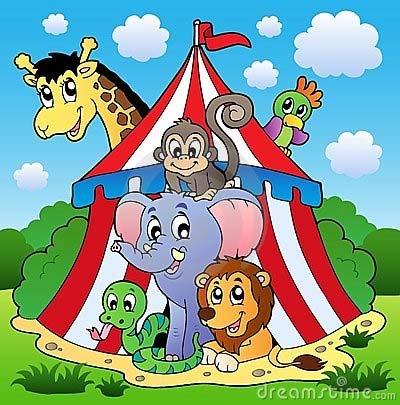 In un circo, insieme a tanti animali, c erano un elefante astuto ed una giraffa ingenua.