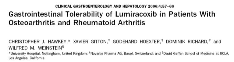 Rischio gastrointestinale: coxib meglio dei FANS Curve di Kaplan Meier relative al tempo all evento per ulcere GI superiori e complicanze ulcerose T-FANS Altri coxib