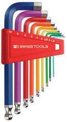 RAINBOW Hex key L-wrench RainBow The PB Swiss Tools RainBow hex key L-wrenches impress users with their attractive colours. The sizes are colour-coded.