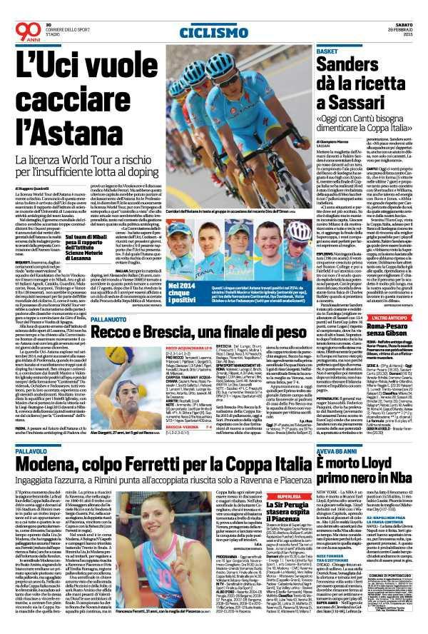 Pagina 30 Corriere dello Sport (ed.