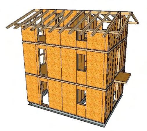 PROVA SU TAVOLA VIBRANTE IN SCALA REALE DI UN EDIFICIO A 3 PIANI EDIFICIO DI PROVA Pianta rettangolare 5 m x