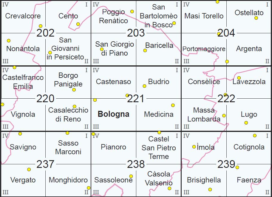 Si sviluppa per un tratto lungo circa 25 km. L area in esame è cartografata nella Carta Topografica d Italia IGM 221 III tav.3 S.O.