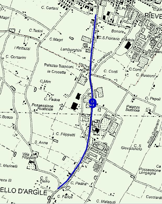 9.1 CARATTERIZZAZIONE E MODELLAZIONE DEL SITO DI PROGETTO 9.1.1 CARATTERISTICHE GEOMORFOLOGICHE Il tratto 9 si sviluppa con assetto meridiano in direzione S-N all interno del territorio del comune di Castello d Argile e comune di Pieve di Cento.