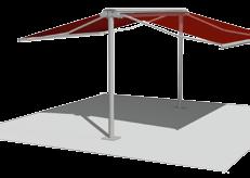 Il modello markilux syncra 2 uno fix fino a 30 m². Ideale per oggetti che consentono solo limitatamente l'installazione diretta di una tenda da sole.