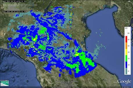 Analisi alla mesoscala centrata sull Emilia-Romagna Il primo giorno dell evento è caratterizzato da precipitazioni diffuse su tutta la Regione, in misura più moderata nel Ferrarese.