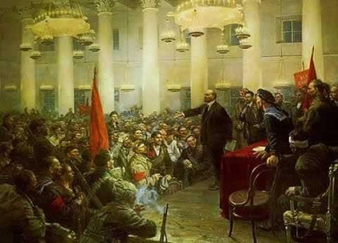 Lenin sosteneva la dittatura del proletariato, la nazionalizzazione delle terre dei latifondisti e firmare un trattato di pace