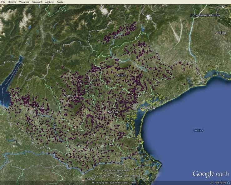 Indagine sull uso del suolo nei pressi delle ville venete