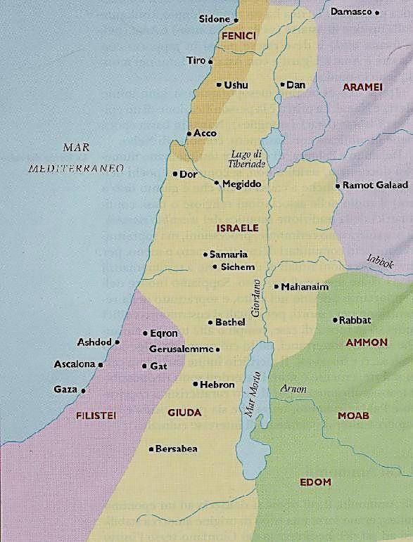 Nella regione siropalestinese acquistano autonomia, con il venir meno dell egemonia dei grandi imperi e dell Egitto in particolare, nuovi stati come Israele, Giuda, Aram- Damasco