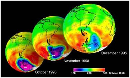 Il buco dell'ozono in Antartide (IV) Immagini dell evoluzione del buco