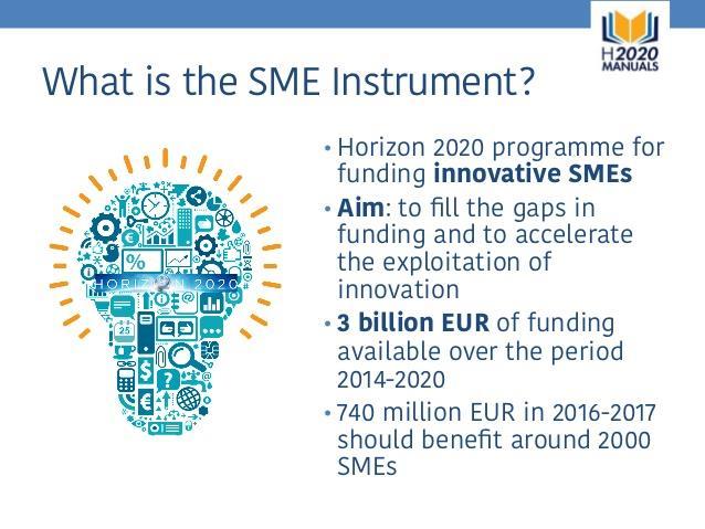 SME instrument è un programma di Horizon2020 per finanaziare PMI innovative. Nel 2016 ha finanziato lo studio di mercato di Agricolus DSS.