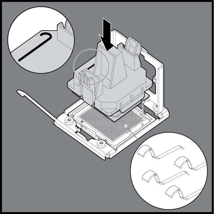 Se il processore è separato dallo strumento di installazione, reinserire con cautela il processore nello strumento.