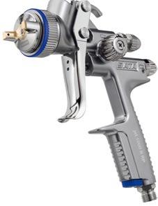 SATAjet 1000 B la pistola con tazza a gravità per verniciature ed applicazioni universali Caratteristiche essenziali: Ugello di materiale di acciaio inossidabile con guarnizione nella