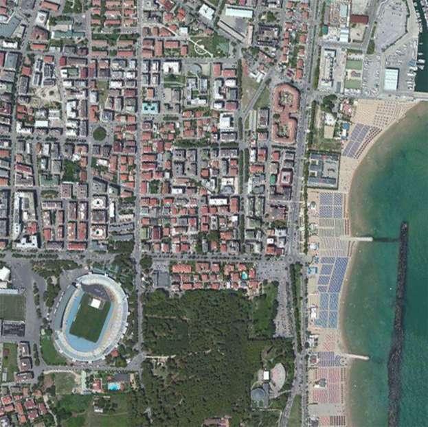 Principali caratteri dell area: L area si affaccia sul mare; sono presenti lo stadio, parte della Pineta d