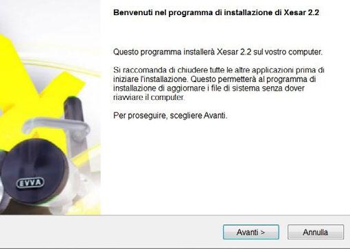 Installazione del software Xesar Dopo il download del file di installazione Xesar (.exe), procedere come segue: Fare doppio clic sull applicazione.