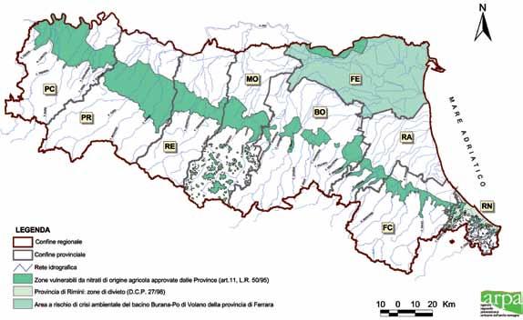 applicazione della Direttiva Nitrati in Emilia-Romagna la direttiva 91/676/CEE, individua per il settore agricolo le norme tecniche relative alla fertilizzazione e alla gestione degli effluenti d