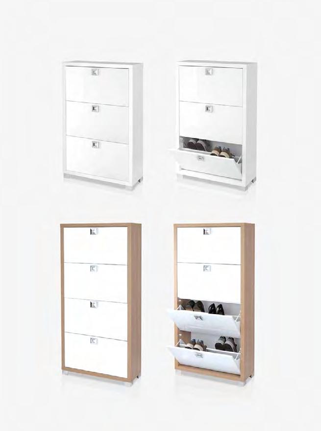 Shoe-rack with 3 folding doors H121 W73 D29 574