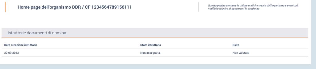 Nel menù di sinistra, il Legale Rappresentante visualizza il menù dal quale può svolgere le operazioni relative all organismo selezionato.