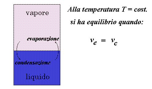 Pressione di vapore v e c 1 e ΔE evap RT v c c 2 P Δ E