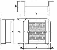 Filtro "CDS-E" Il filtro per esterno canale CDS-E è dotato di una flangia perimetrale che consente di avere una battuta di montaggio su aperture standard di dimensioni compatibili con le