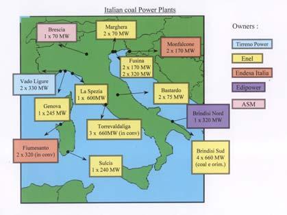 Co-combustione con carbone per la produzione di energia elettrica Impiego della biomassa agro-forestale in centrali elettriche a carbone di grande taglia (300 MW-600 MW), caratterizzate da rendimenti