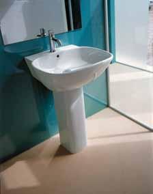 68 J4 lavabo 55 cm con colonna 55 cm basin with pedestal lavabo 55 cm con semi colonna 55 cm basin with semi-pedestal lavabo sospeso