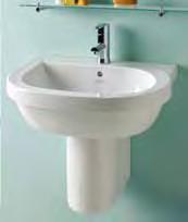basin lavabo da 60 con semi colonna 60 cm basin with semi-pedestal DIMENSIONI larghezza 44 cm profondità 44 cm altezza 16 cm