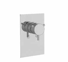 Miscelatore monocomando ad incasso per box doccia. Soffione a pioggia di serie. Recessed single lever shower mixer. Standard showerhead.