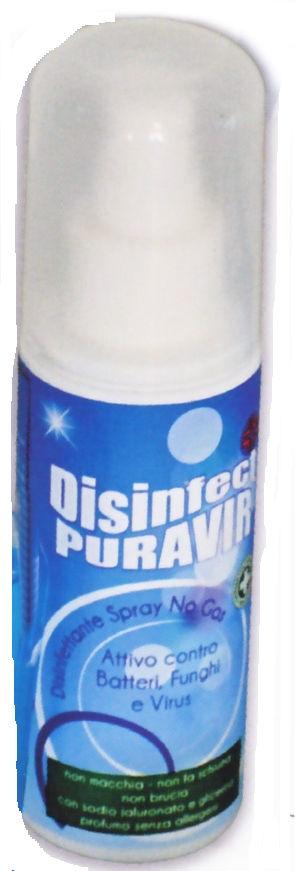 DISINFECT PURAVIR LIQUIDO DISINFETTANTE VIRUCIDA E BATTERICIDA E un Presidio Medico Chirurgico disinfettante ad azione battericida e virucida.